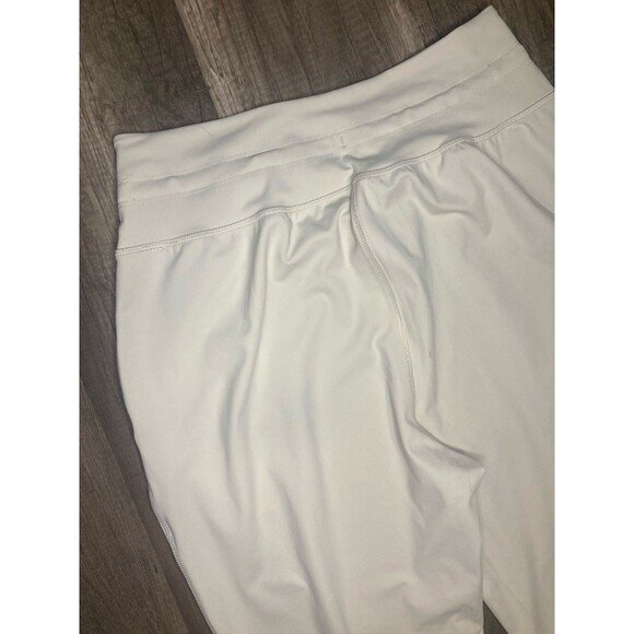 Old Navy Active Powersoft Jogger Pants L Cream High Rise Pockets Ribbed Co Dry - Picture 7 of 10